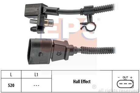 Датчик швидкості обертання вала EPS 1.953.445