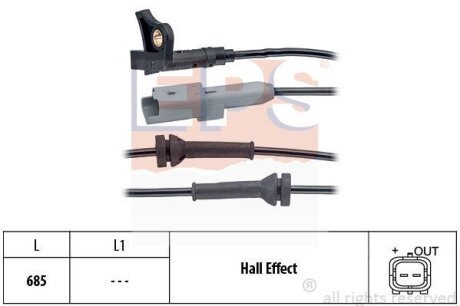Датчик частоти обертання колеса EPS 1.960.035