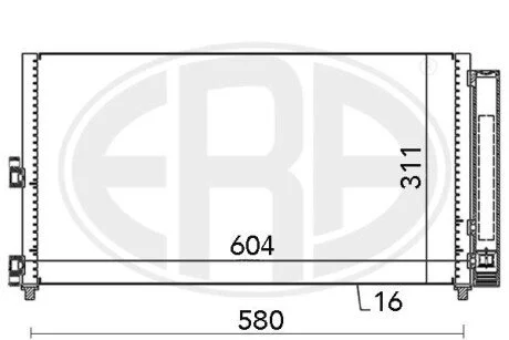 Радіатор кондиціонера ERA 667000