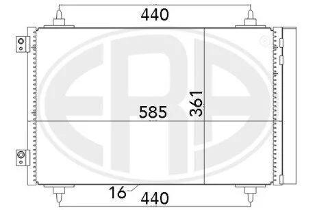 Радіатор кондиціонера ERA 667016