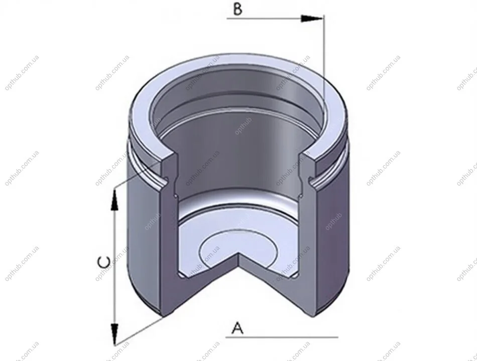 Поршень суппорта MERCEDES MB SERIE 100 (MB,MBN,MBN D) 100, 120, 140 87>>; ? 48 ERT 150551-C (фото 1)