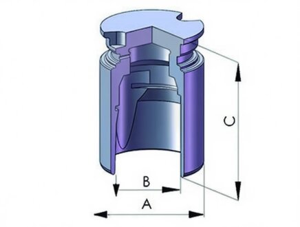 Поршень суппорта 1 ШТ - FIAT PUNTO 2006-2013, HONDA CR-V 2015-, IVECO EUROCARGO 2006-2015, OPEL CORSA ERT 151181-C