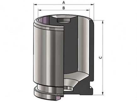Поршень суппорта 1 ШТ - AUDI E-TRON 2018-, Q7 2015-2019, Q8 2018-,BMW 3 2020-, 4 2020-, 5 2009-2017, 6 ERT 151197-C