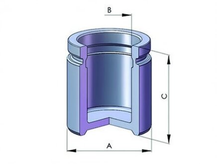 Поршень суппорта 1 ШТ - DACIA LOGAN EXPRESS 1.4-1.6 07- ERT 151325-C