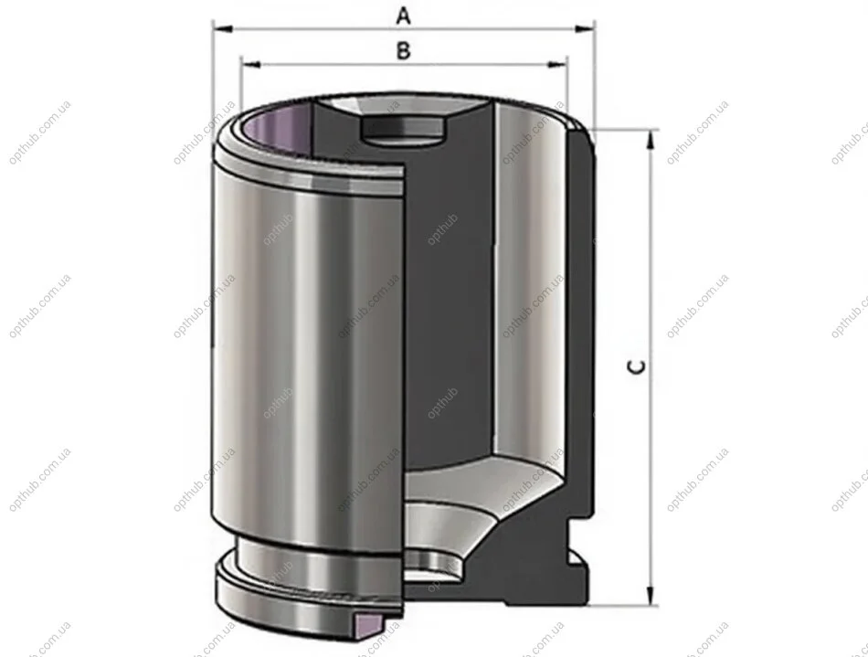 Поршень суппорта 1 ШТ - LAND ROVER RANGE ROVER 2011-, MB A-CLASS 2012-2015, B-CLASS 2011-, CLA 2013-, ERT 151360-C (фото 1)