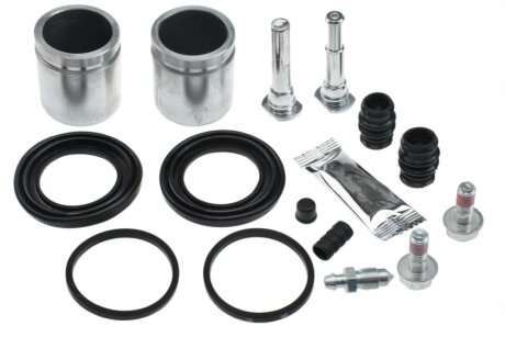 Ремкомплект супорта (частини супорта, ущільнювачі) 401725 + 410028, SUPER KIT: ПОРШЕНЬ+НАПРАВЛЯЮЧІ+УЩІЛ -ua ERT 440407