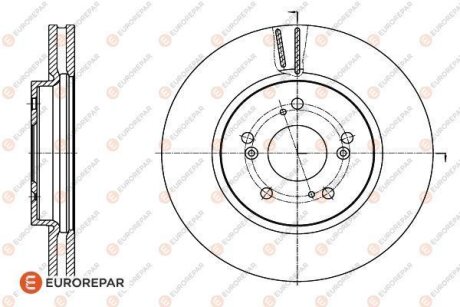 Диск гальмівний (1шт.) EUROREPAR 1622807580