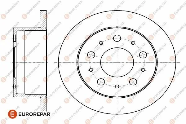 Диск гальмівний задній (кратно 2) Jumper3-Boxer3 DIAM 280 EP 16 PSA Eurorepar EUROREPAR 1642766780 (фото 1)
