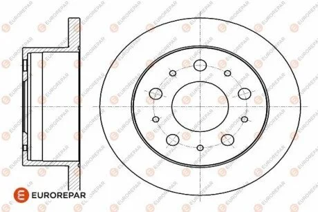 Диск гальмівний задній (кратно 2) Jumper3-Boxer3 DIAM 280 EP 16 PSA Eurorepar EUROREPAR 1642766780