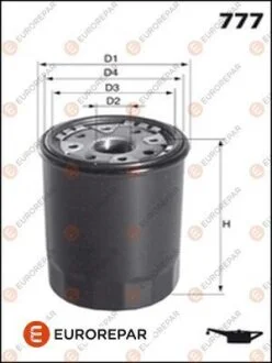 Фільтр масляний Citroen C1, Peugeot 107 (05-) Eurorepar EUROREPAR E149162