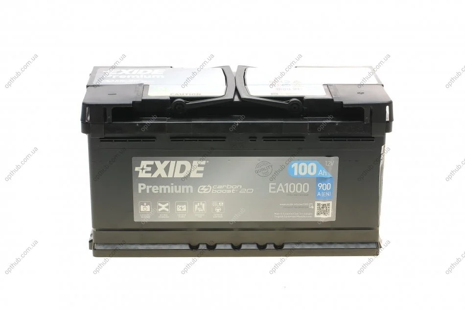 Акумулятор 100Ah-12v Exide PREMIUM (353х175х190), R, EN900 EXIDE EA1000 (фото 1)