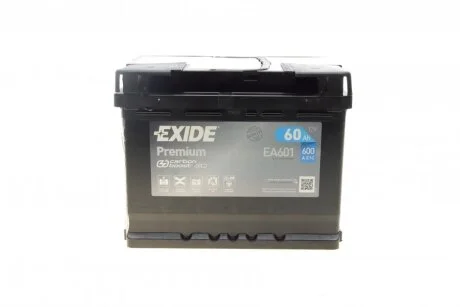 Акумуляторна батарея 60Ah/600A (242x175x190/+L/B13) Premium UA63 EXIDE EA601
