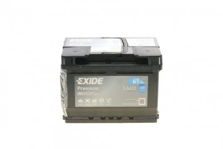 Аккумулятор 61Ah-12v Exide PREMIUM(242х175х175),R,EN600 EXIDE EA612