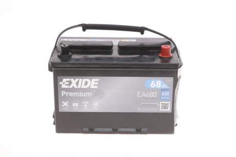 Акумуляторна батарея 68Ah/650A (277x175x190/+R/B1+B12) Premium UA63 EXIDE EA680