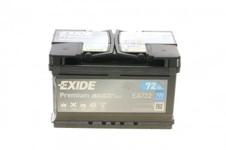 Акумулятор 72Ah-12v Exide PREMIUM (278х175х175), R, EN720 EXIDE EA722