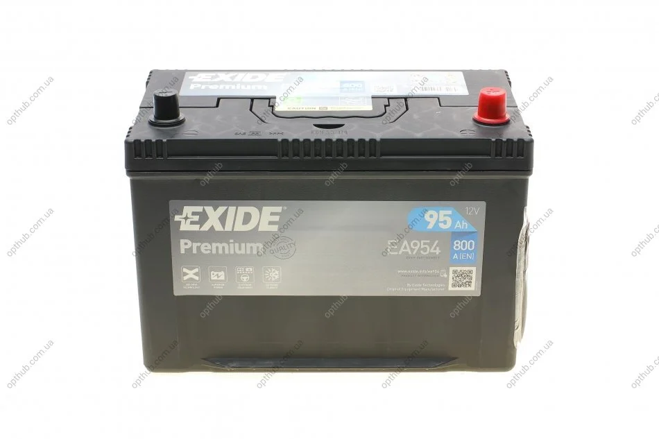 Акумулятор 95Ah-12v Exide PREMIUM (302х171х222), R, EN800 Азія EXIDE EA954 (фото 1)