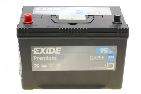 Аккумулятор 95Ah-12v Exide PREMIUM (302х171х222),L,EN800 Азия EXIDE EA955