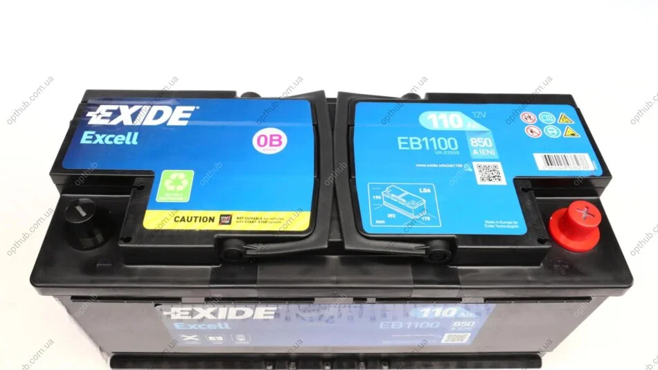 Стартерна батарея (акумулятор) EXIDE EB1100 (фото 1)