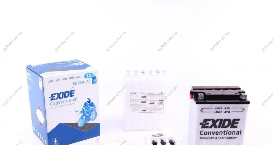 Акумулятор 12Ah-12v Exide (134х80х160) R, EN165 EXIDE EB12AL-A2 (фото 1)