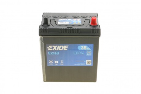 Акумуляторная батарея 35Ah/240A (187x127x220/+R/B00/B1) Excell Азия UA63 EXIDE EB356