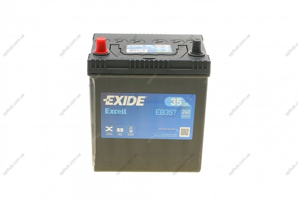 Стартерная батарея (аккумулятор) EXIDE EB357 (фото 1)
