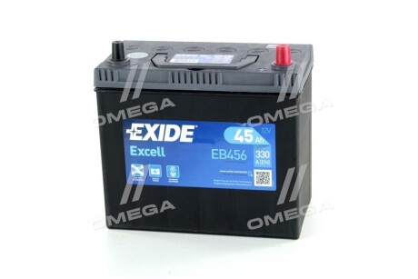 Акумуляторна батарея 45Ah/330A (237x127x227/+R/B00) Excell Азія (opt-om) EXIDE EB456