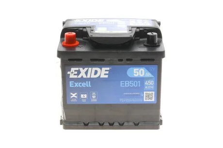 Акумуляторна батарея 50Ah/450A (207x175x190/+L/B13) Excell UA63 EXIDE EB501