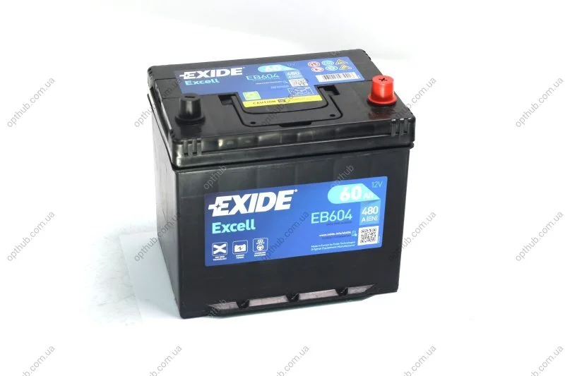 Аккумулятор 60Ah-12v Exide EXCELL(230х172х220),R,EN480 Азия EXIDE EB604 (фото 1)
