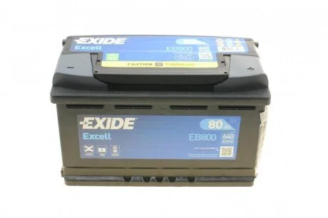 Акумуляторная батарея 80Ah/640A (315x175x190/+R/B13) Excell (opt-om) EXIDE EB800