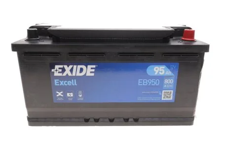 Акумулятор 95Ah-12v Exide EXCELL (353х175х190), R, EN800 EXIDE EB950