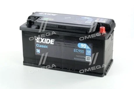 Акумулятор 90Ah-12v Exide CLASSIC (353х175х190), R, EN720 EXIDE EC900
