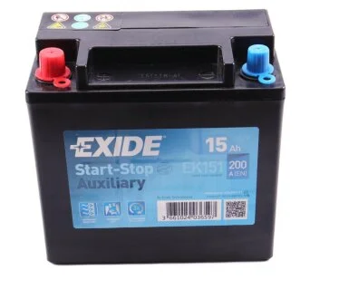 Аккумулятор 15Ah-12v Exide AGM AUXILIARY (150х90х145),L,EN200 EXIDE EK151