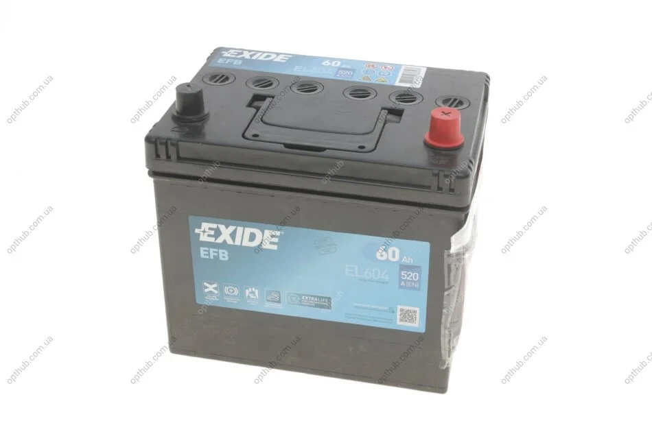 Акумулятор 60Ah-12v Exide START-STOP EFB (230х173х222), R, EN520 Азія EXIDE EL604 (фото 1)
