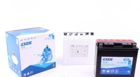 Аккумулятор 12Ah-12v Exide AGM (150х70х145) L, EN190 EXIDE ET14B-BS