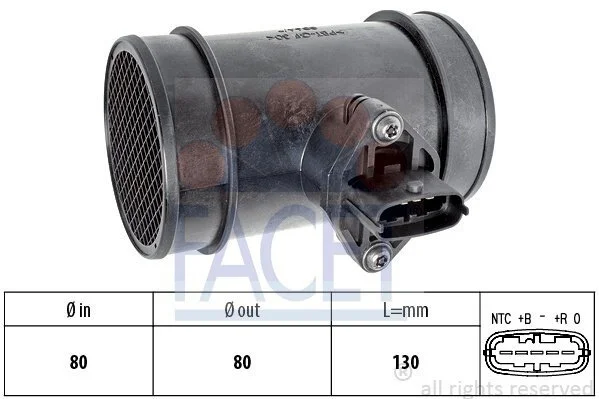 Витратомір повітря (5 конт.) JUMPER/ DUCATO 2.2-3.2 97- (10.1034) Facet FACET 101034 (фото 1)