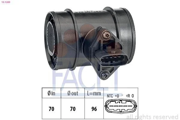 Витратомір повітря Combo 1.3-1.7 CDTi 16V 03> (10.1289) Facet FACET 101289 (фото 1)