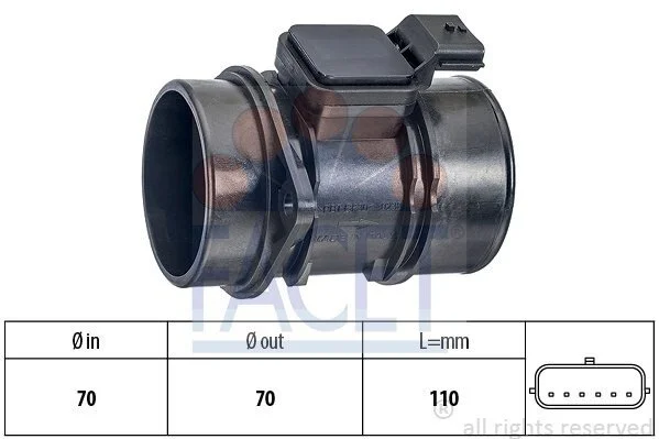 Витратомір повітря Nissan Note (E11, NE11) 1.5 DCi (06-12) (10.1363) Facet FACET 101363 (фото 1)