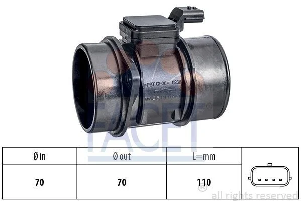 Расходомер повітря Renault Megane III 1.5 dCi (08-15) Facet FACET 101448 (фото 1)