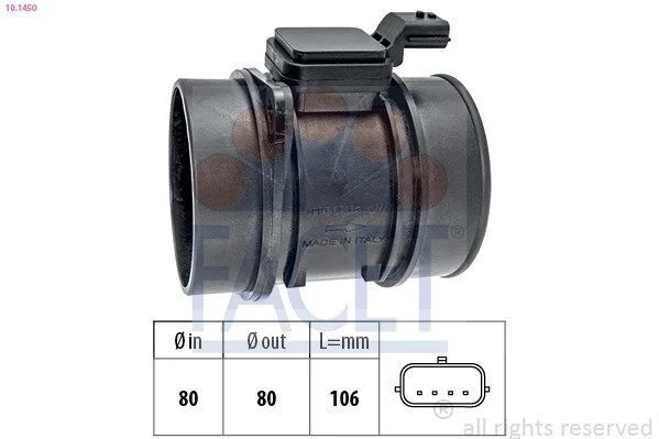 Витратомір повітря Master/Movano 2.3dCi 10- (10.1450) Facet FACET 101450 (фото 1)