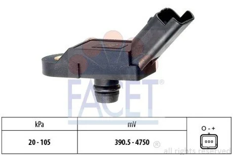 Датчик тиску наддуву (3 конт.) Citroen BERLINGO/JUMPY 1.1-3.0 87- (10.3005) Facet FACET 103005