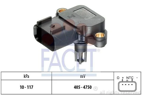 Датчик тиску наддуву Ford Focus 1.4 16v (98-04) (10.3077) Facet FACET 103077 (фото 1)