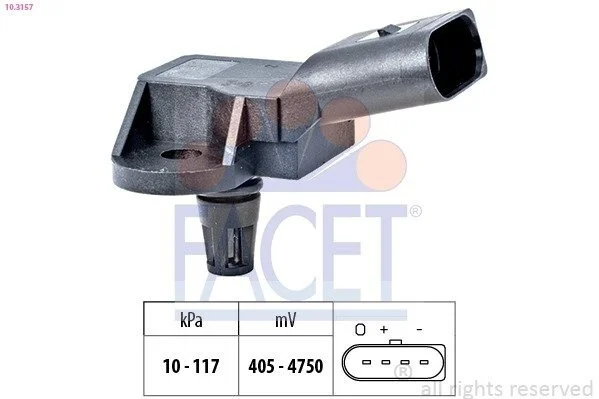 Датчик тиску наддуву (4 конт.)A4/A6/Q7/FABIA/OCTAVIA 1.2-6.3 03- (10.3157) Facet FACET 103157 (фото 1)