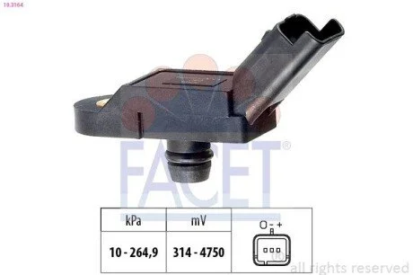 Датчик тиску наддуву Citroen C4/C5 / Peugeot 207/308 1.6 i 06-> (10.3164) Facet FACET 103164