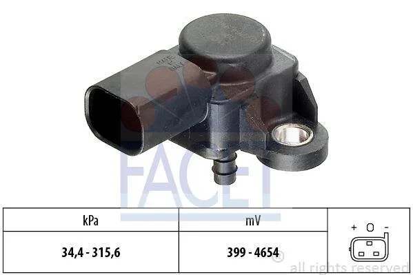 Датчик тиску повітря MB A, C, E, S, M, G, Sprinter (05-19)/Jeep Grand Cherokee (05-10) 3.0 CRD Facet FACET 103165 (фото 1)