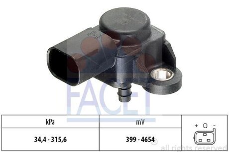 Датчик тиску повітря MB A, C, E, S, M, G, Sprinter (05-19)/Jeep Grand Cherokee (05-10) 3.0 CRD FACET 103165