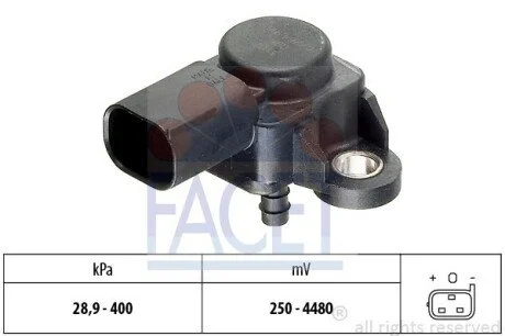 Датчик давления наддува (3 конт.) MB OM651 Sprinter W906/Vito W639/W447/C-class W205 (10.3175) Facet FACET 103175