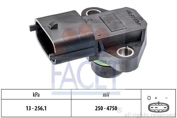 Датчик тиску наддуву (MAP) Hyundai SantaFe (01-) 2.0 CRDi (10.3179) Facet FACET 103179 (фото 1)