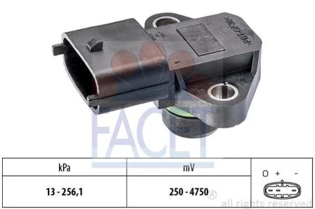 Датчик тиску наддуву (MAP) Hyundai SantaFe (01-) 2.0 CRDi (10.3179) Facet FACET 103179