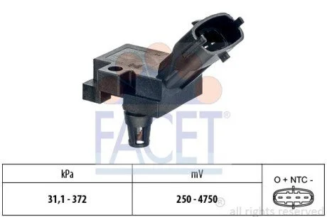 Датчик тиску наддуву Volvo S60 ii d3 (12-15) (10.3248) Facet FACET 103248