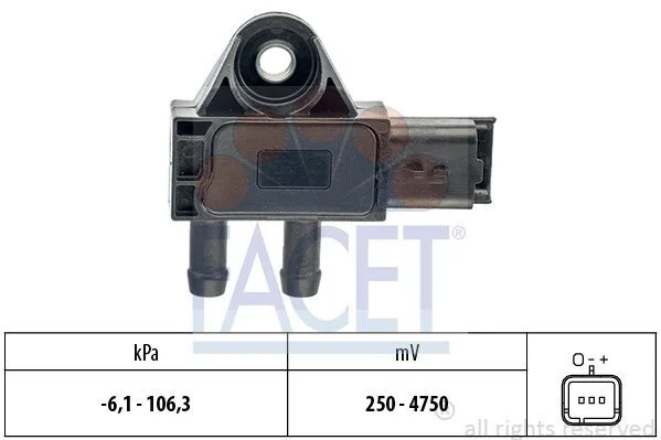 Датчик тиску вихлопних газів Citroen Ds3 1.4 hdi 70 (10-15) (10.3271) Facet FACET 103271 (фото 1)